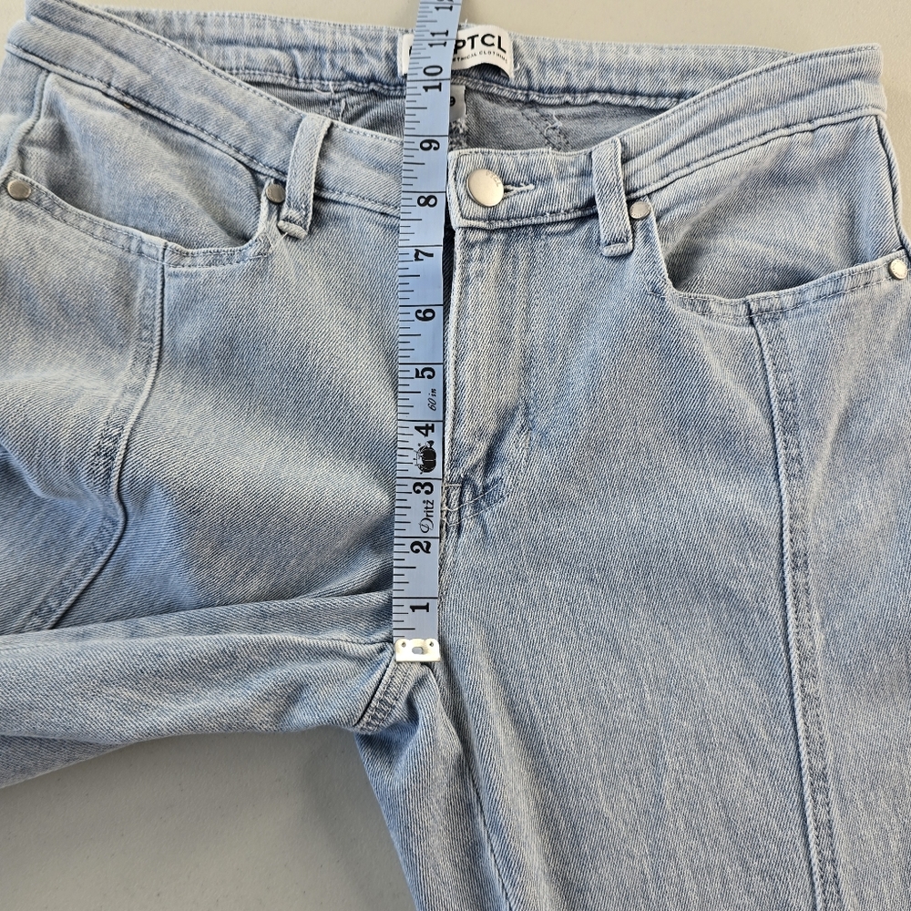 PTCL Ethical Clothing Star Back Flare Leg Jeans Light Wash Size 29 - Picture 7 of 13